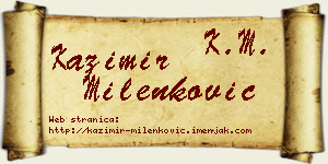 Kazimir Milenković vizit kartica